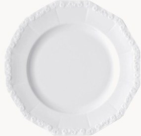 Pratos de pequeno-almoço em porcelana Maria White, conjunto de 2