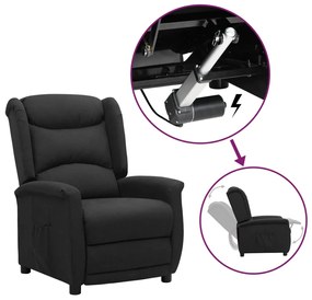 vidaXL Poltrona elevatória tecido preto