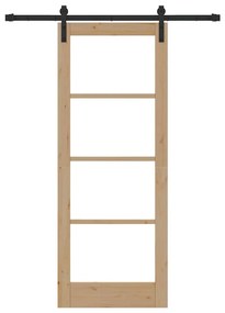 Porta Deslizante vidaXL com Conjunto de Ferragens 'ORKDAL'78x202 cm