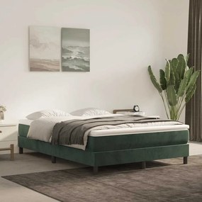 vidaXL Colchão de molas ensacadas 120x210x20 cm veludo verde-escuro