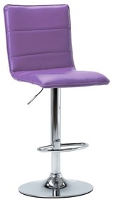 vidaXL Cadeira de bar couro artificial roxo