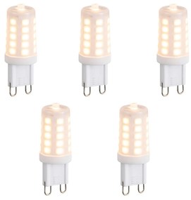 Conjunto de 5 Lâmpadas LED G9 Reguláveis Opal 3W 250 lm 2200K