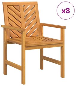 Conjunto de Jantar para Jardim 8 pcs Castanho Standard