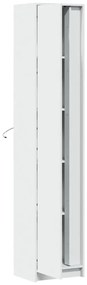 Armário alto com luzes LED derivados de madeira branco
