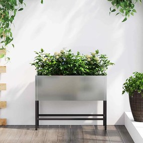 Jardineira Elevada vidaXL 60x26x45 cm Aço Galvanizado