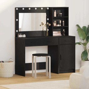 vidaXL Mesa de vestir com gaveta 2 pcs Preto 78.5 x 41 x 135 cm