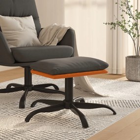 vidaXL Apoio de pés 60x60x36 cm tecido/couro artificial cinza-escuro