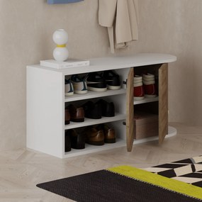 Sapateira Prag – Branco – 60 cm x 111 cm x 35 cm