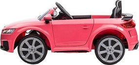 Carro elétrico para crianças 12V Audi TT RS pneus de borracha maciça, banco em pele sintética Rosa