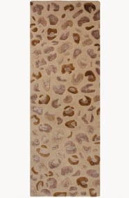 Passadeira de viscose tufada à mão com relevo Leopard Print