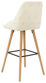 Bancos de bar 2 pcs veludo creme