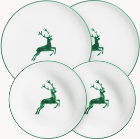 Conjunto de loiça artesanal Grüner Hirsch, 2 pessoas, conjunto de 4