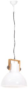 Candeeiro suspenso industrial redondo 25 W 40 cm E27 branco