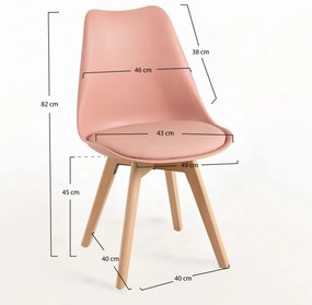 Cadeira Synk Basic - Rosa de avelã