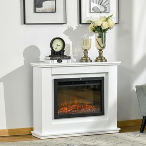 Lareira elétrica de grandes dimensões 98 x 27,5 x 80 cm, 2000 W, efeito de chamas LED, temporizador, temperatura e luminosidade reguláveis, comando à