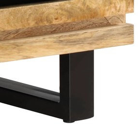 Mesa de centro 80x55x40 cm madeira de mangueira áspera maciça