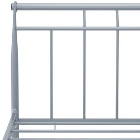 Estrutura de cama 100x200 cm metal cinzento