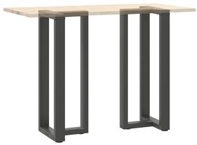 Pés para mesa de bar em forma de T, 2 peças, antracite, 40x35x(100-101