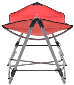 Rede com suporte dobrável vermelho