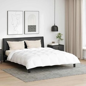 vidaXL Conjunto de Edredom com travesseiro 3 pcs Branco Pena de ganso