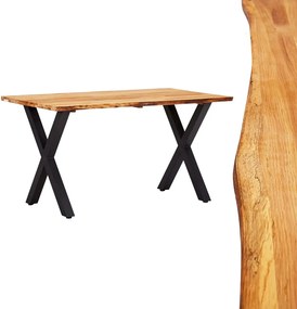 vidaXL Mesa de jantar 140x80x75 cm madeira de carvalho maciça
