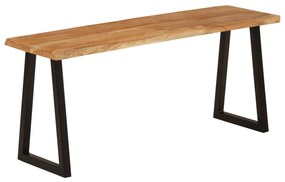 Banco com bordas vivas 105 cm madeira de acácia maciça