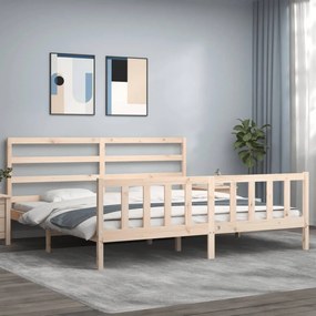 vidaXL Cama sem colchão 200x200 cm madeira de pinho maciça