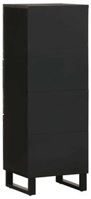 Aparador alto 40x33x110 cm madeira de mangueira maciça preto
