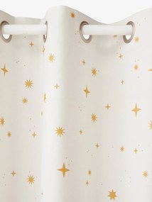 Oferta do IVA - Cortina opaca com estrelas branco medio estampado