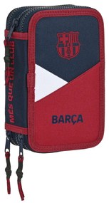 Estojo Triplo F.c. Barcelona Azul Grená (12.5 X 20.5 X 6 cm) (41 Peças)