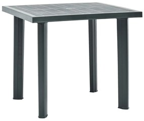 48803 vidaXL Mesa de jardim 80x75x72 cm plástico verde