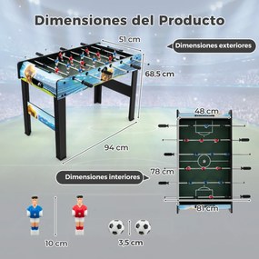 Mesa de matraquilhos de 94 cm para crianças com painel de avaliação e pernas amovíveis para sala de jogos, festas e matraquilhos 94 x 51 x 68,5 cm