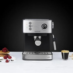 Máquina de café Cecotec Express Power Espresso 20 Profissional 850 W, 20 bares, manômetro, tanque de 1,5L, braço de saída duplo, vaporizador, superfíc