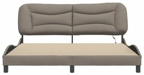 Estrutura de cama com LED sem colchão 180x200 cm tecido