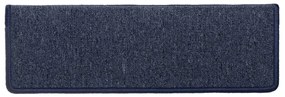 Tapete/carpete para degraus 15 pcs 65x21x4 cm cinzento e azul