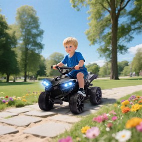 Moto 4 Elétrica 6V Infantil para crianças dos 18 aos 56 meses, 70 x 42 x 45 cm, Motor de 6 V, Preto