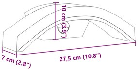 Candeeiros parede LED exterior c/ sensor 2 pcs alumínio preto