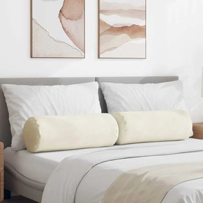 vidaXL Almofadas de Apoio 2 pcs Creme Ø 25 x 70 cm
