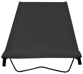 Cama de campismo 180x60x19 cm tecido oxford e aço preto