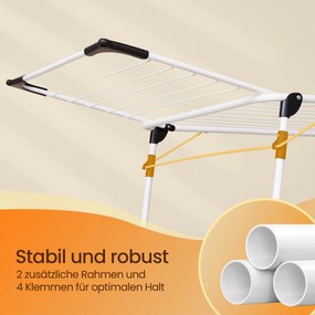 Estendal dobrável para roupa 56,5 x 173 x 96,5 cm Branco