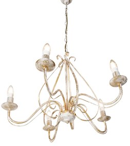 Candeeiro de teto inteligente branco 5 luzes incl. Wifi B35 - Giuseppe