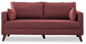 Sofá 2 Lugares "Oslo" - Vermelho Tinto - 177x85x81 cm - Design Moderno