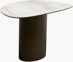 Mesa de centro com forma orgânica e tampo em efeito mármore Paso