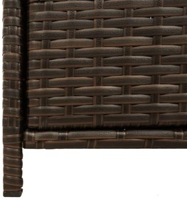 Armário de arrumação p/ jardim 83x45x76 cm vime PE castanho
