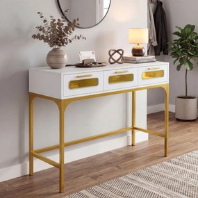 Mesa Consola com luzes LED e estação de carregamento, 90 x 40 x 75 cm, com portas USB e gavetas, estreita, para colocar atrás do sofá, na entrada ou n