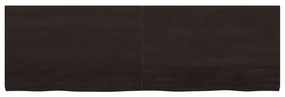 Tampo de mesa 160x50x(2-4) cm carvalho tratado castanho-escuro