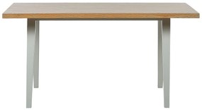 Mesa de jantar em castanho claro e cinzento 150 x 90 cm LENISTER Beliani