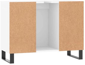 Armário de casa de banho 80x33x60 cm derivados madeira branco