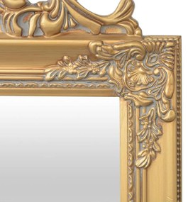 Espelho de pé em estilo barroco, 160x40 cm, dourado