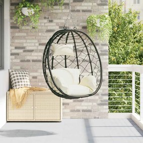 vidaXL Cesta de Ovo Suspensa sem Base Creme Branca em Polirattan